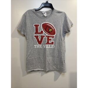 University Of‎ Louisville Football Tee Women's Large UofL Cards Football